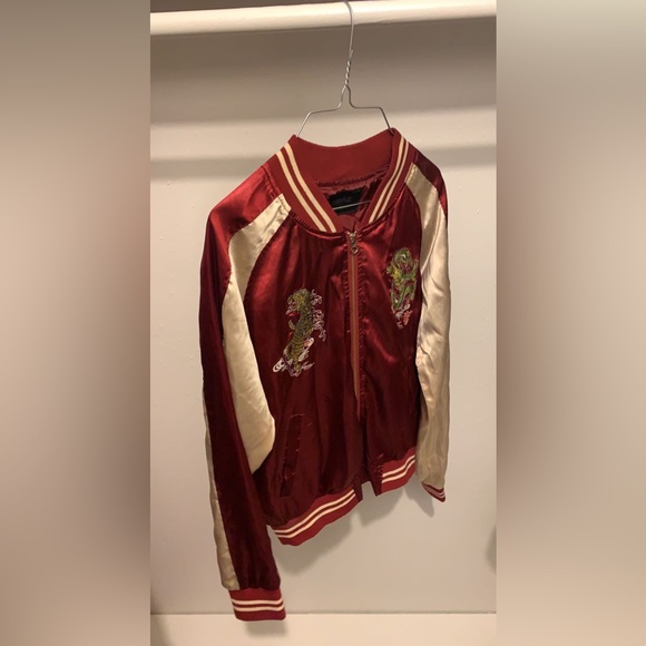 Maroon and Tan Jacket - Picture 1 of 3